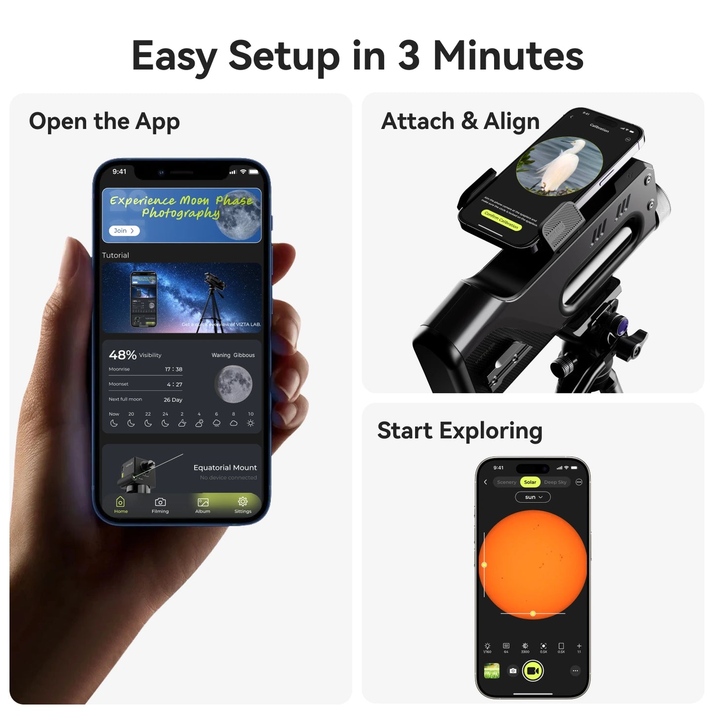 viztalab smartphone-based ai telescope