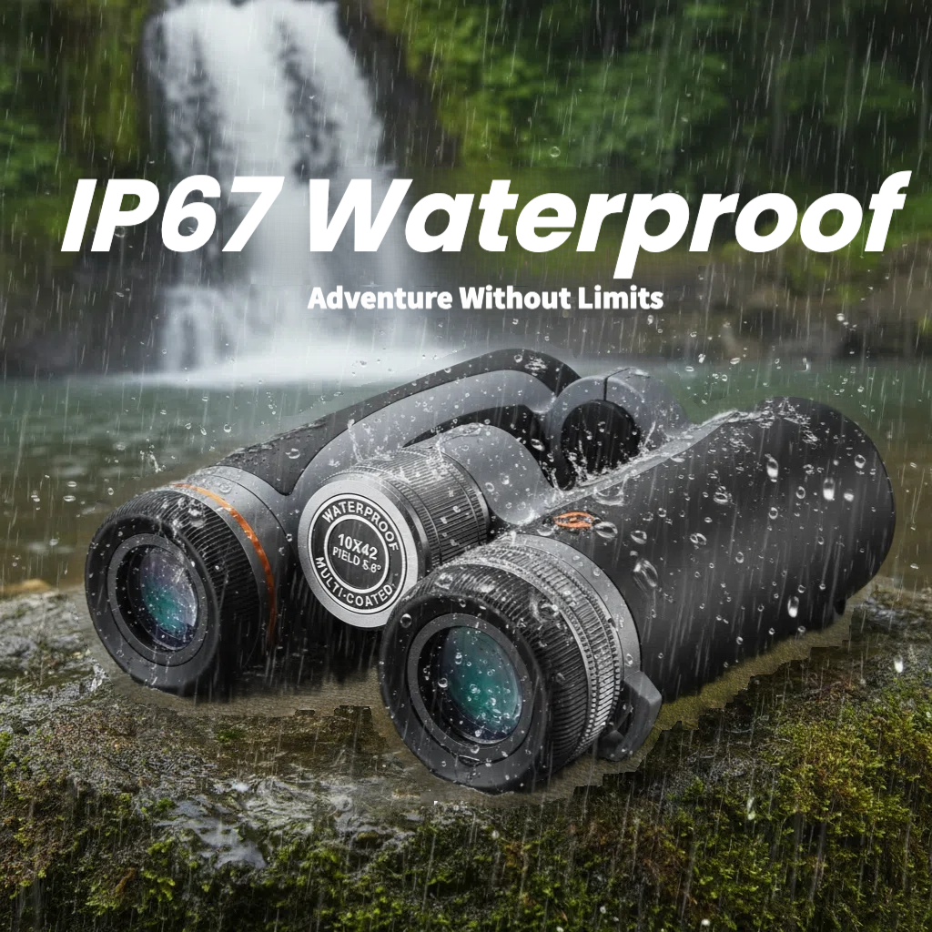 10x42 hd binoculars - waterproof & fogproof for outdoor adventures