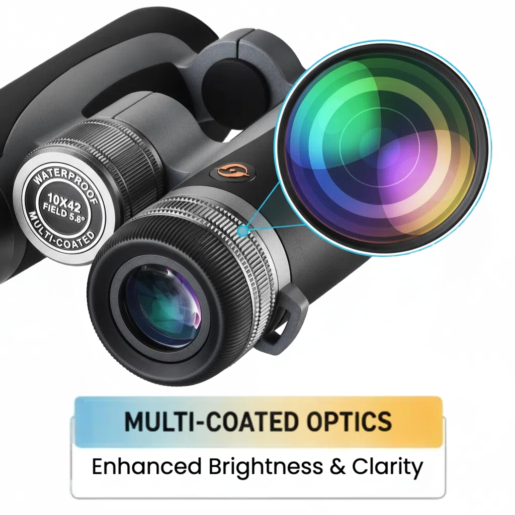 10x42 hd binoculars - waterproof & fogproof for outdoor adventures